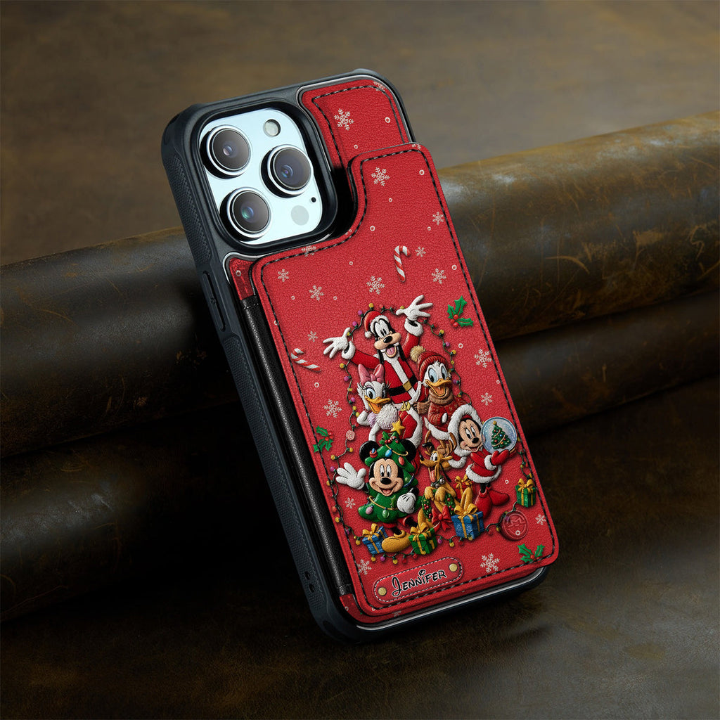 Personalized 3D Mouse Wallet Phone Case Christmas Gift Fully Printed Wallet Phone Case GradoCreations
