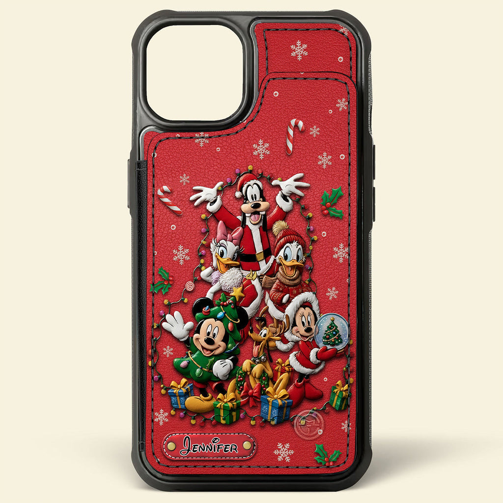 Personalized 3D Mouse Wallet Phone Case Christmas Gift Fully Printed Wallet Phone Case GradoCreations