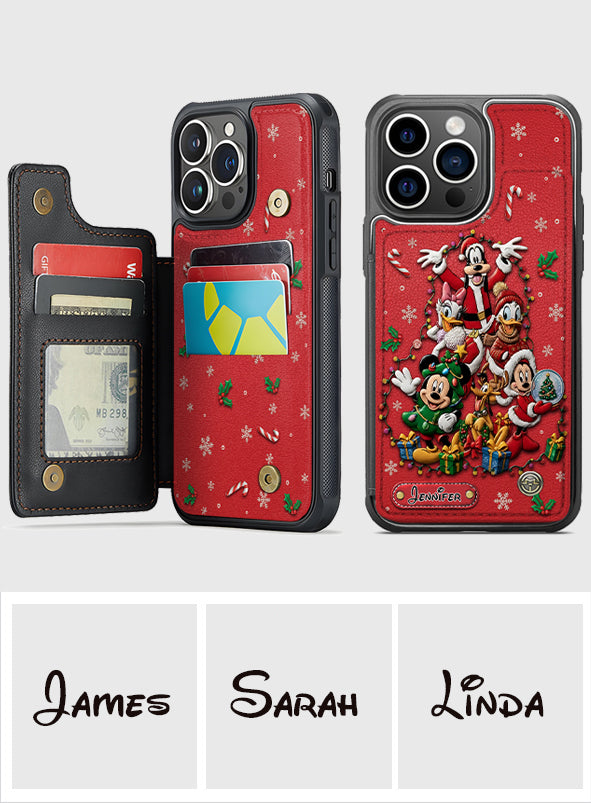 Personalized 3D Mouse Wallet Phone Case Christmas Gift Fully Printed Wallet Phone Case GradoCreations