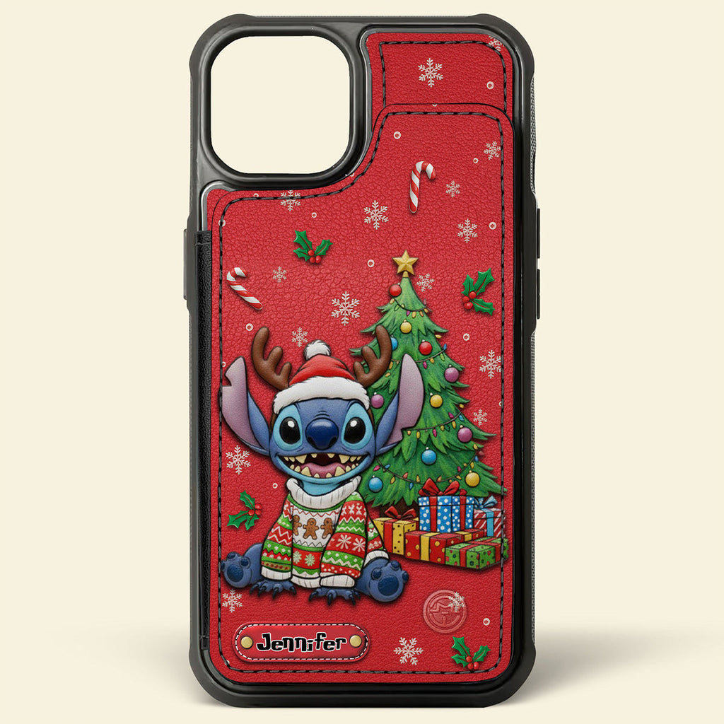 Personalized Red Ohana Wallet Phone Case Custom Name Gift Fully Printed Wallet Phone Case GradoCreations