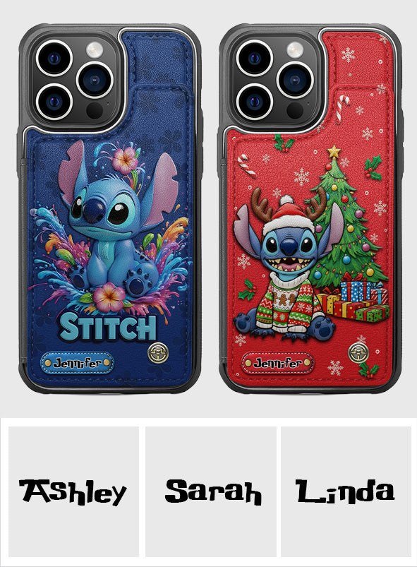 Personalized Red Ohana Wallet Phone Case Custom Name Gift Fully Printed Wallet Phone Case GradoCreations