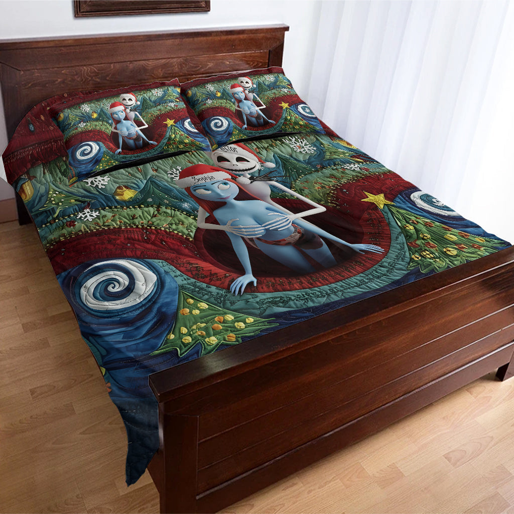 Personalized Gothic Nightmare Bedding Set for Couples | Christmas Gift Bedding Set GradoCreations