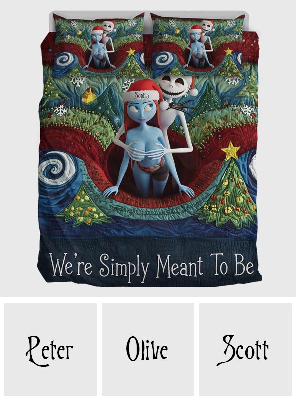 Personalized Gothic Nightmare Bedding Set for Couples | Christmas Gift Bedding Set GradoCreations