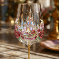 Personalized Wine Glass with Long Stem Custom Name Gift for Mom Wine Glass With Long Stem GradoCreations