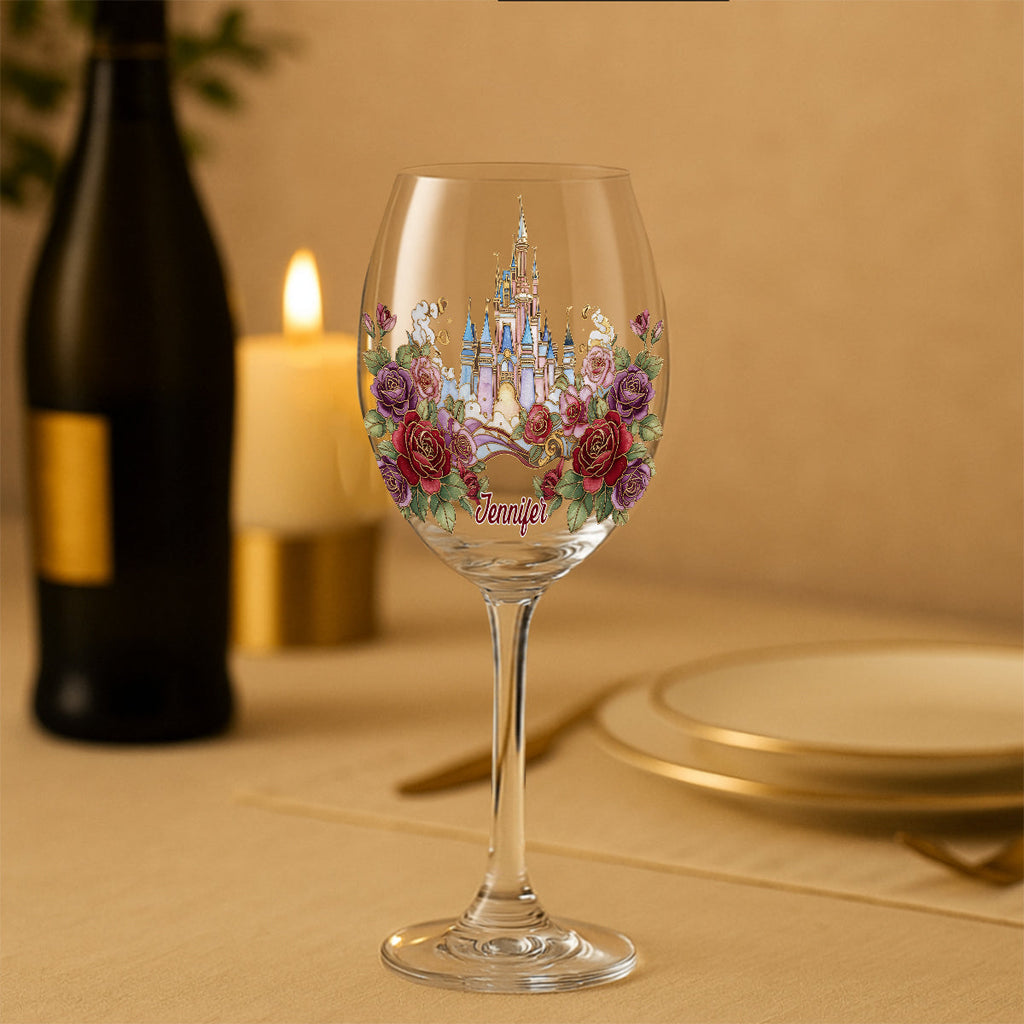 Personalized Wine Glass with Long Stem Custom Name Gift for Mom Wine Glass With Long Stem GradoCreations