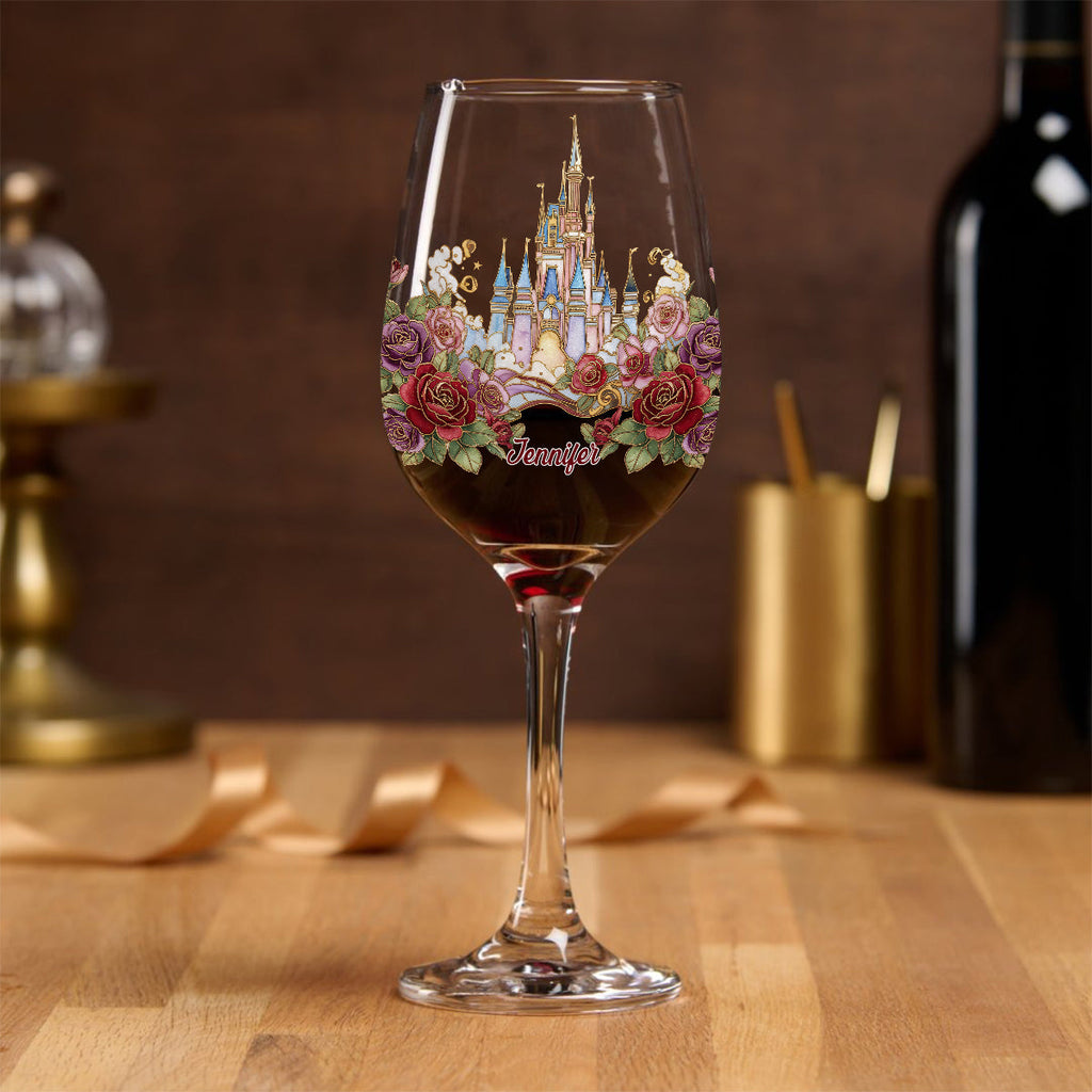 Personalized Wine Glass with Long Stem Custom Name Gift for Mom Wine Glass With Long Stem GradoCreations