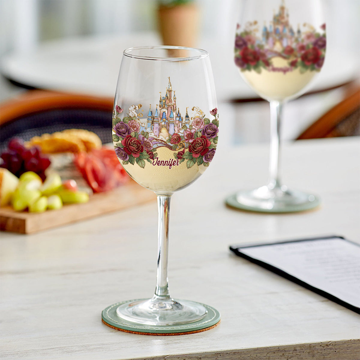 Personalized Wine Glass with Long Stem Custom Name Gift for Mom Wine Glass With Long Stem GradoCreations