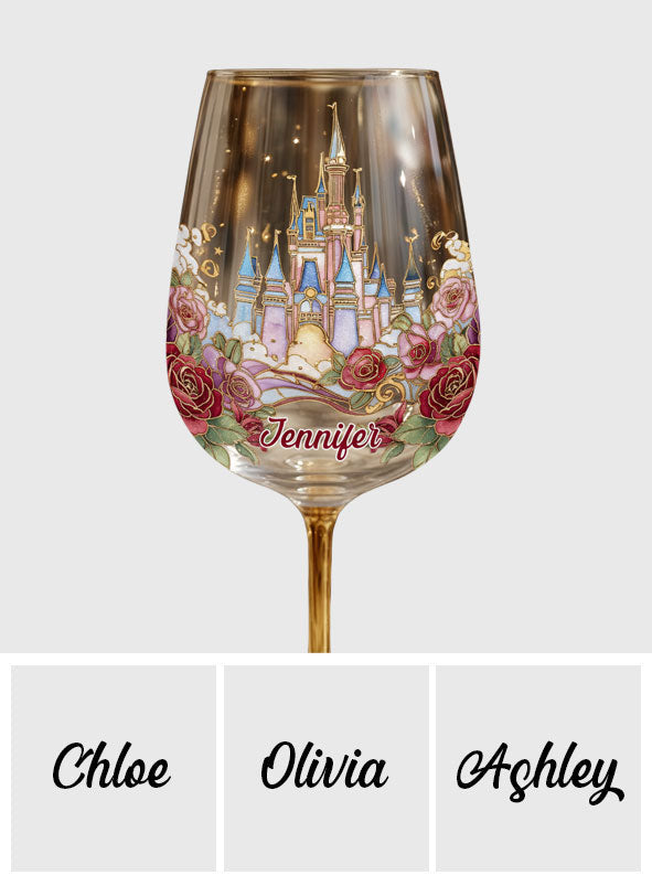 Personalized Wine Glass with Long Stem Custom Name Gift for Mom Wine Glass With Long Stem GradoCreations