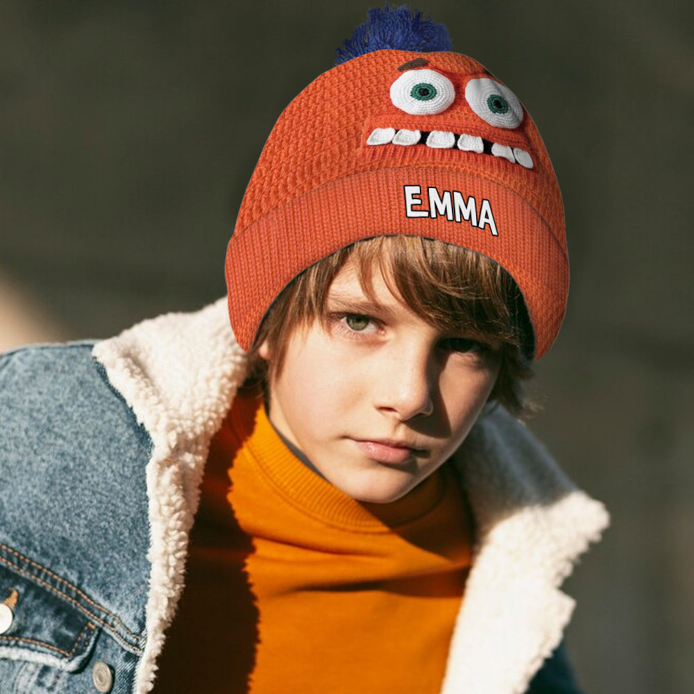 Personalized 3D Character Beanie Hat Custom Name Gift Beanie Hat GradoCreations
