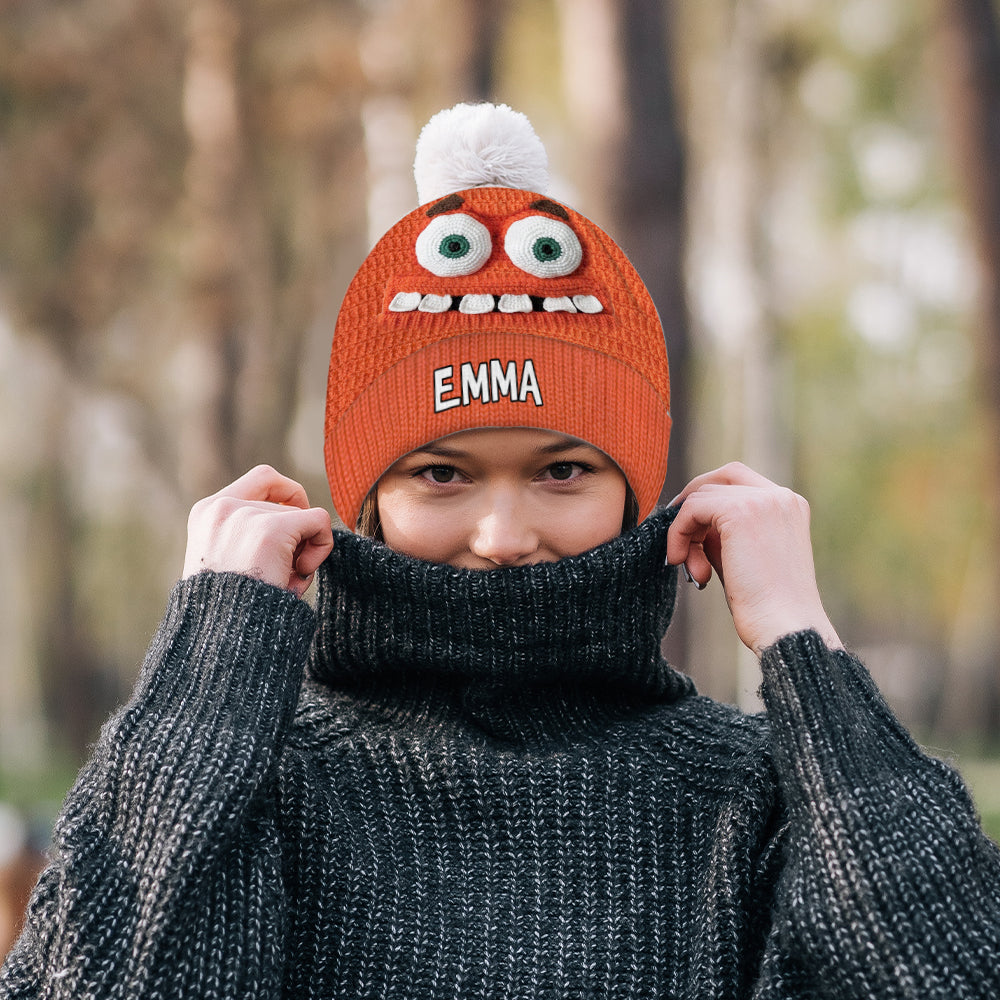 Personalized 3D Character Beanie Hat Custom Name Gift Beanie Hat GradoCreations