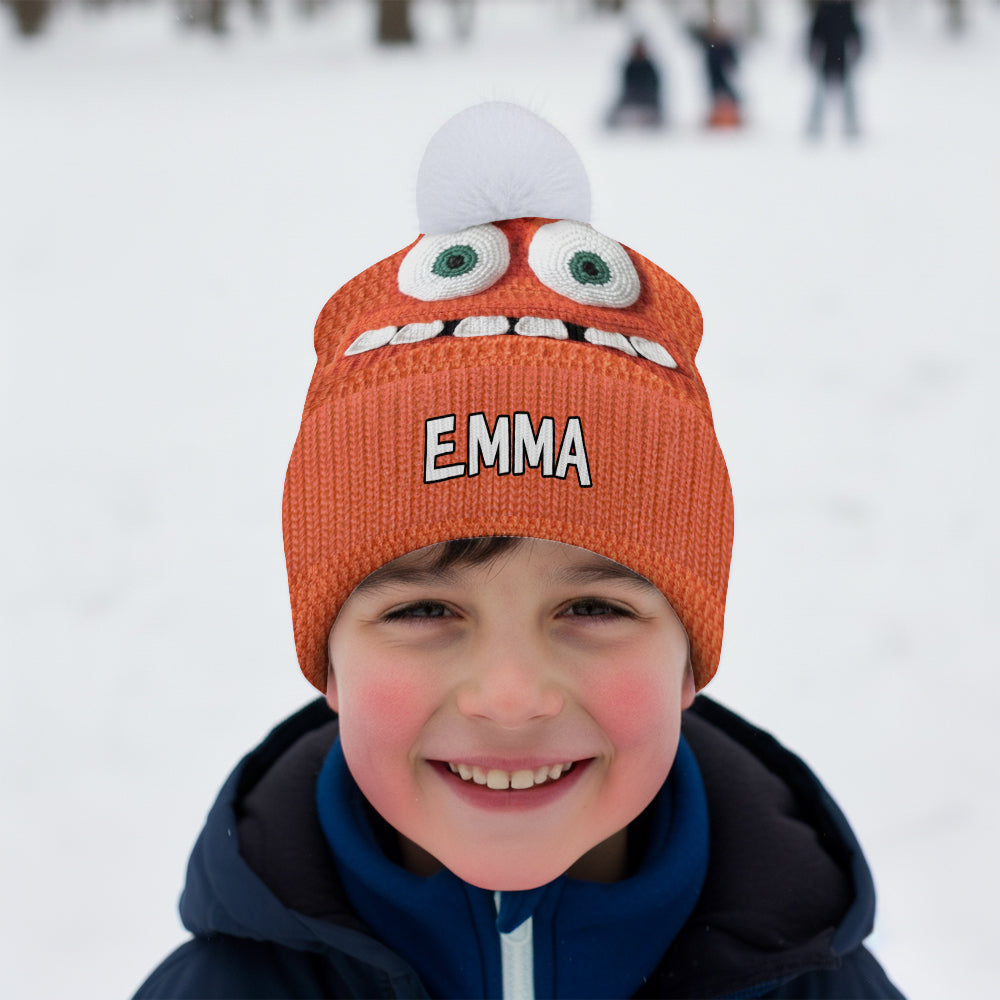 Personalized 3D Character Beanie Hat Custom Name Gift Beanie Hat GradoCreations