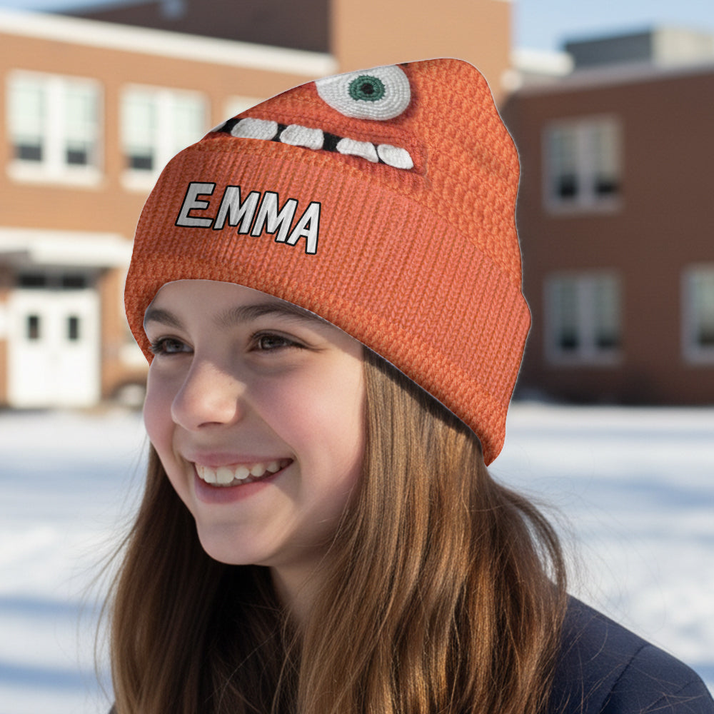 Personalized 3D Character Beanie Hat Custom Name Gift Beanie Hat GradoCreations