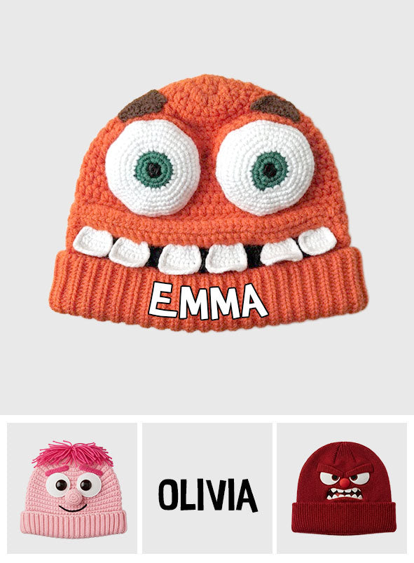 Personalized 3D Character Beanie Hat Custom Name Gift Beanie Hat GradoCreations