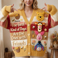Personalized 3D Friends Bear Cardigan Sweater Gift for Her Cardigan Sweater GradoCreations