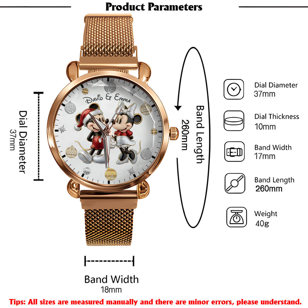 Personalized 3D Mickey Mouse Women Hand Watch Custom Name Gift Women Hand Watch GradoCreations