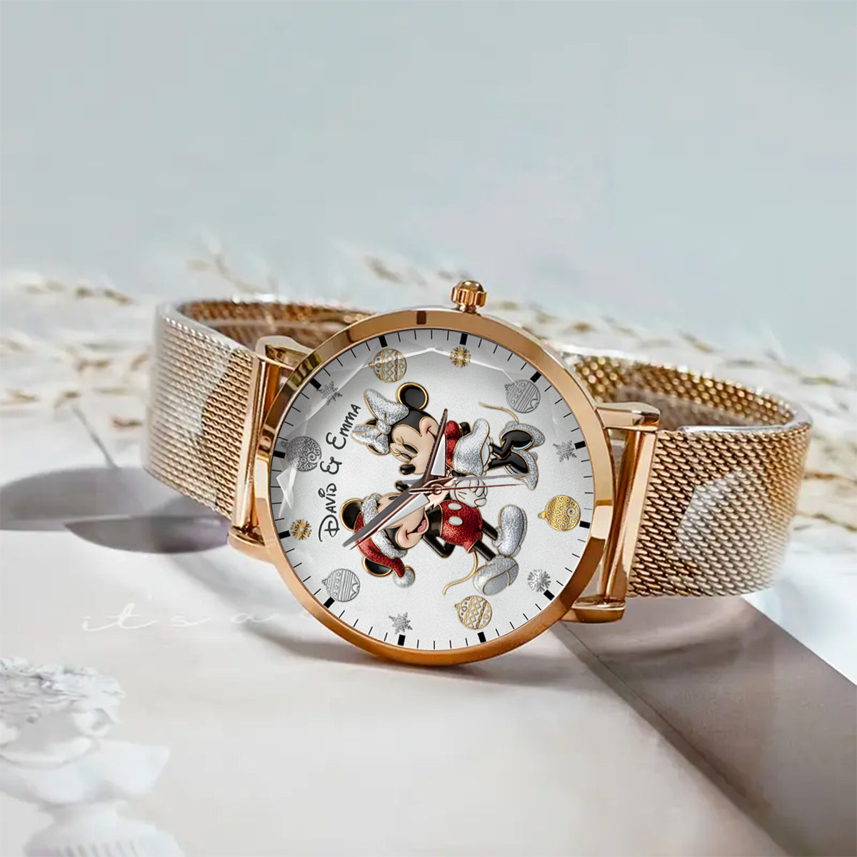 Personalized 3D Mickey Mouse Women Hand Watch Custom Name Gift Women Hand Watch GradoCreations