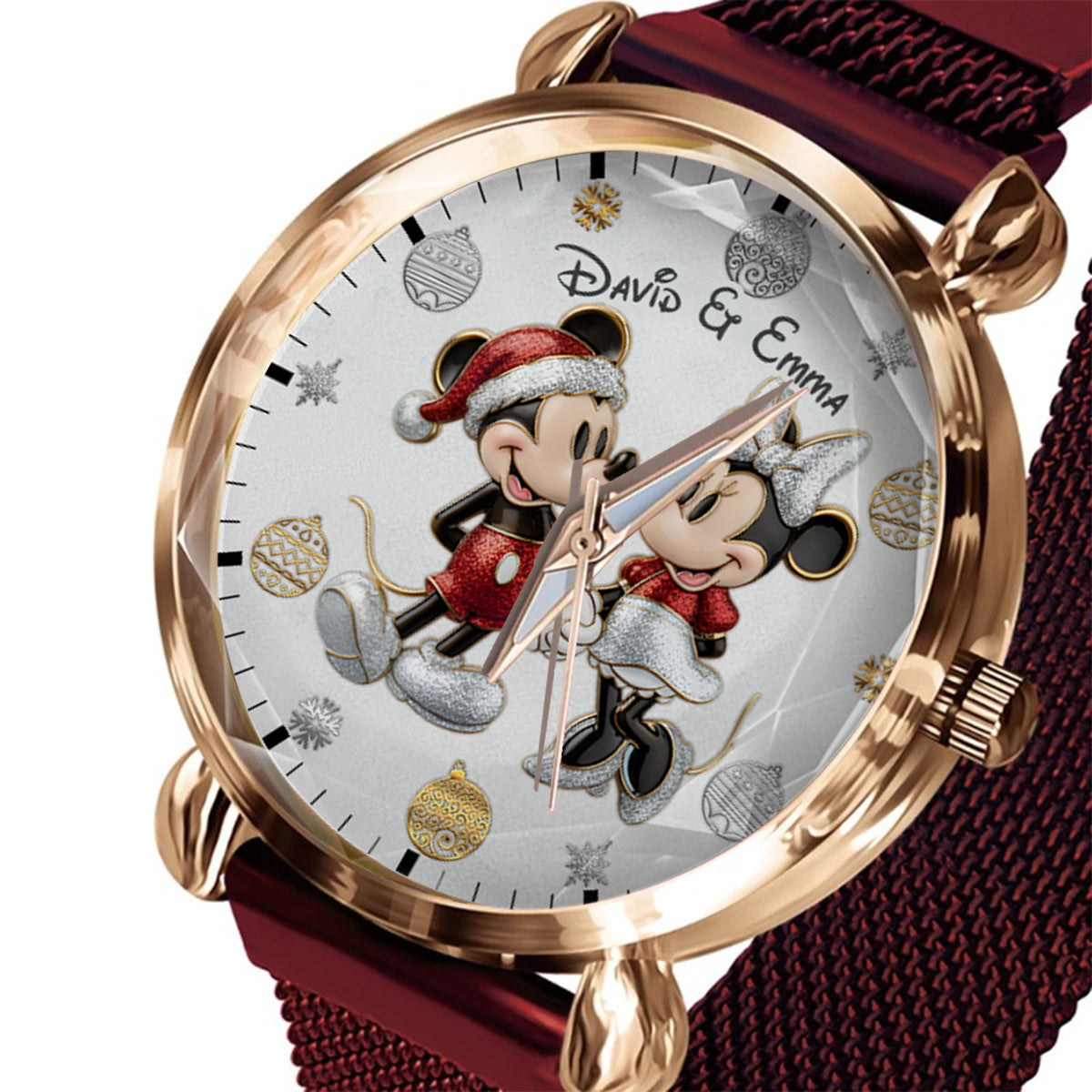 Personalized 3D Mickey Mouse Women Hand Watch Custom Name Gift Women Hand Watch GradoCreations