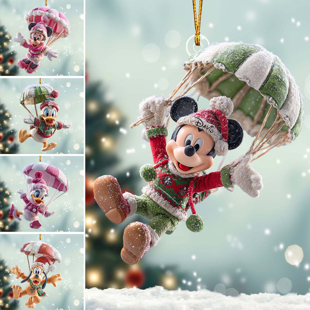 Personalized Disney Christmas Mouse Ornament Custom Name Gift Ornament GradoCreations