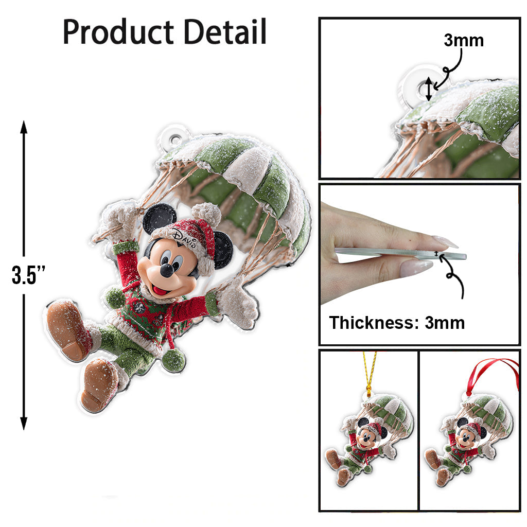 Personalized Disney Christmas Mouse Ornament Custom Name Gift Ornament GradoCreations