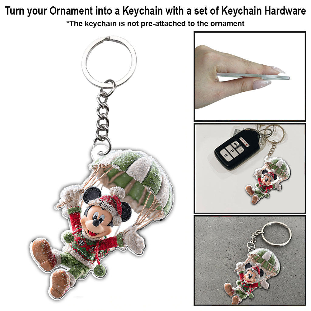 Personalized Disney Christmas Mouse Ornament Custom Name Gift Ornament GradoCreations