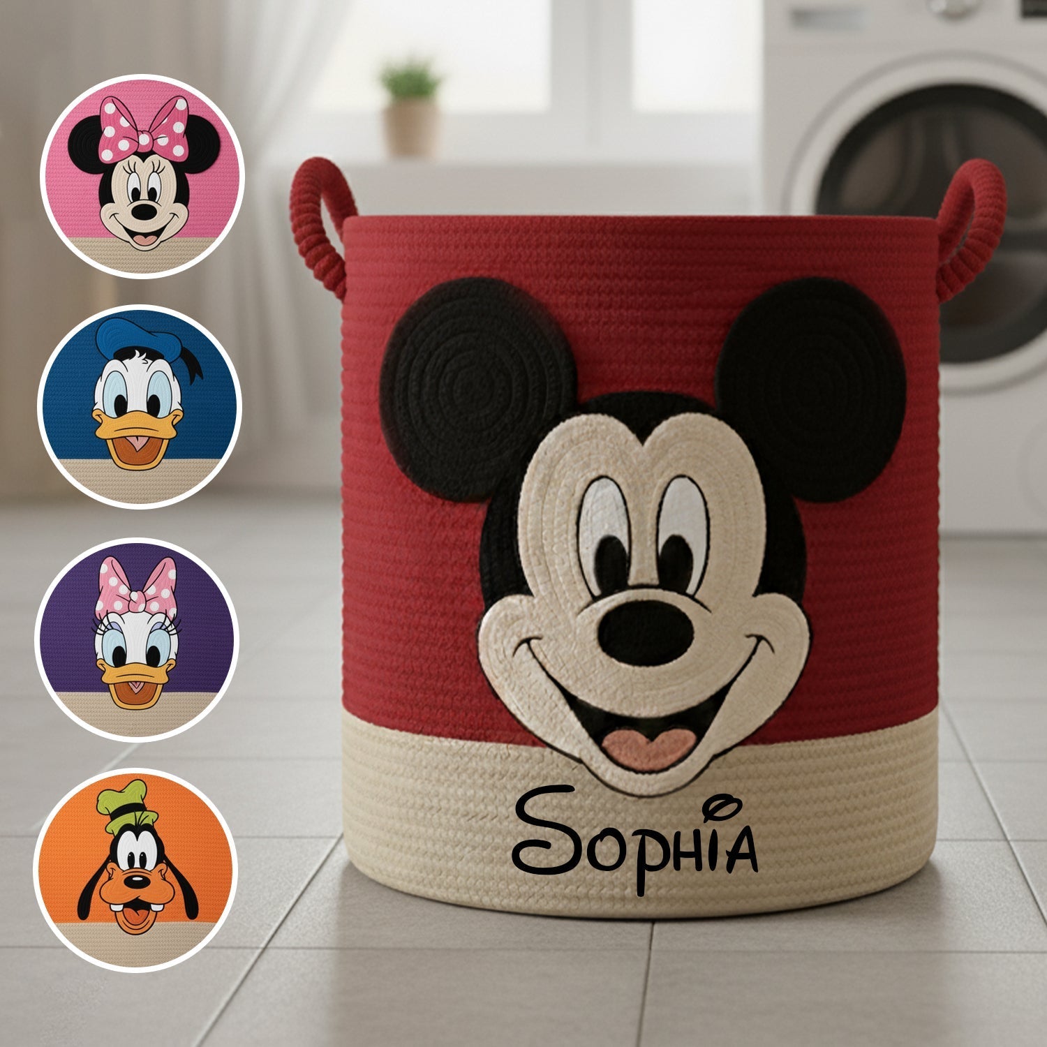Personalized Disney Mickey Mouse Laundry Basket Custom Gift Laundry Basket GradoCreations