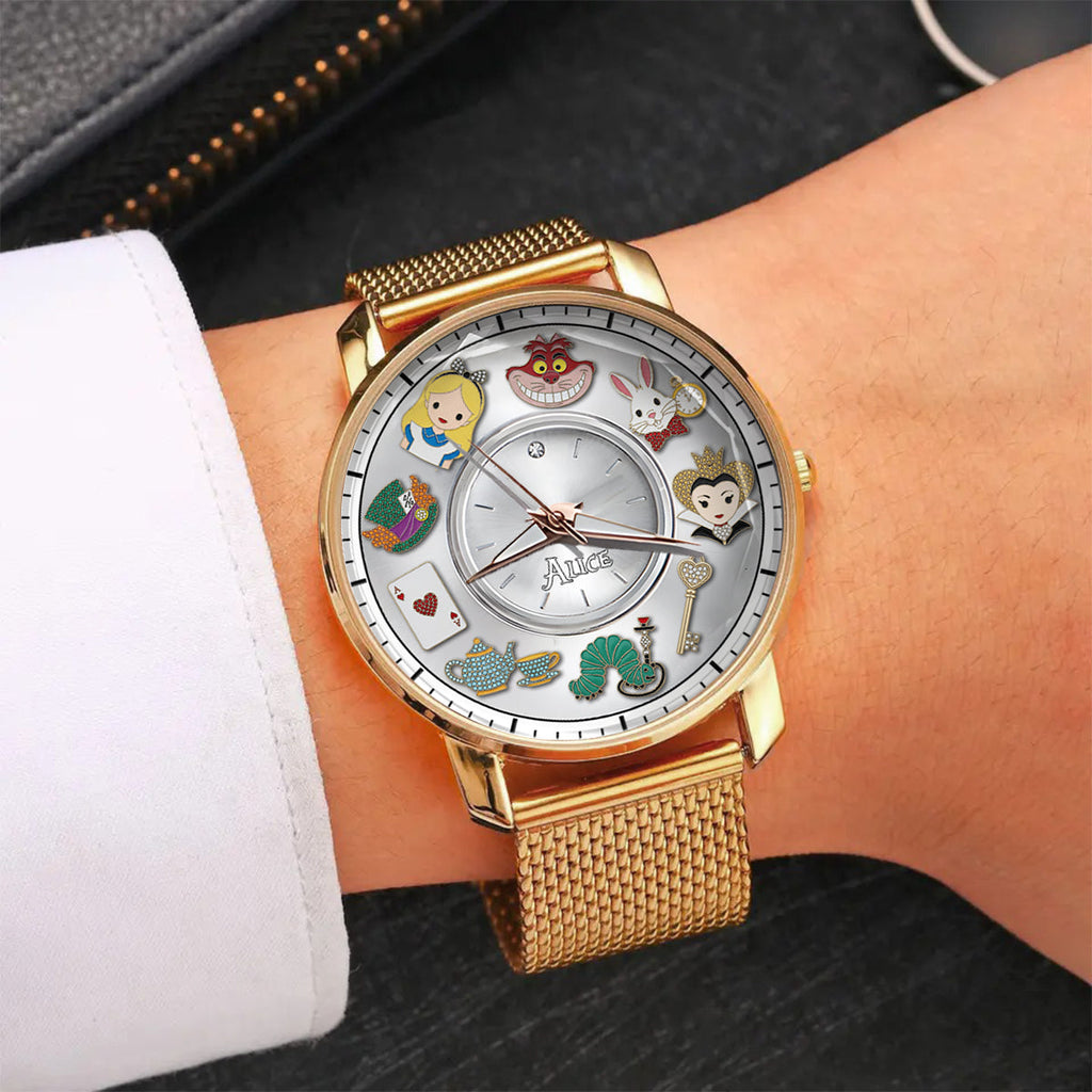 Personalized Disney Wonderland Women's Hand Watch Gift Women Hand Watch GradoCreations