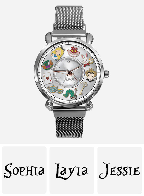 Personalized Disney Wonderland Women's Hand Watch Gift Women Hand Watch GradoCreations