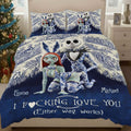 Personalized Nightmare Quilt Set with Custom Names for Couples Quilt Set GradoCreations