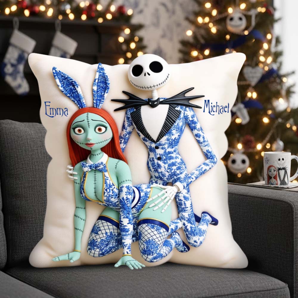 Personalized Nightmare Throw Pillow Custom Name Gift for Couples Throw Pillow GradoCreations