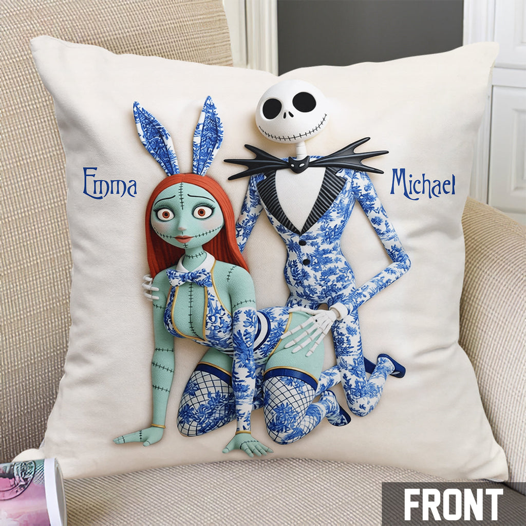 Personalized Nightmare Throw Pillow Custom Name Gift for Couples Throw Pillow GradoCreations