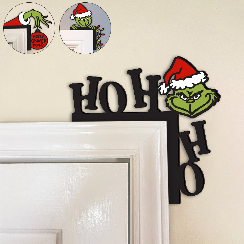 Personalized Grinch Ho Ho Ho Door Frame Decoration for Christmas Door Frame Decoration GradoCreations