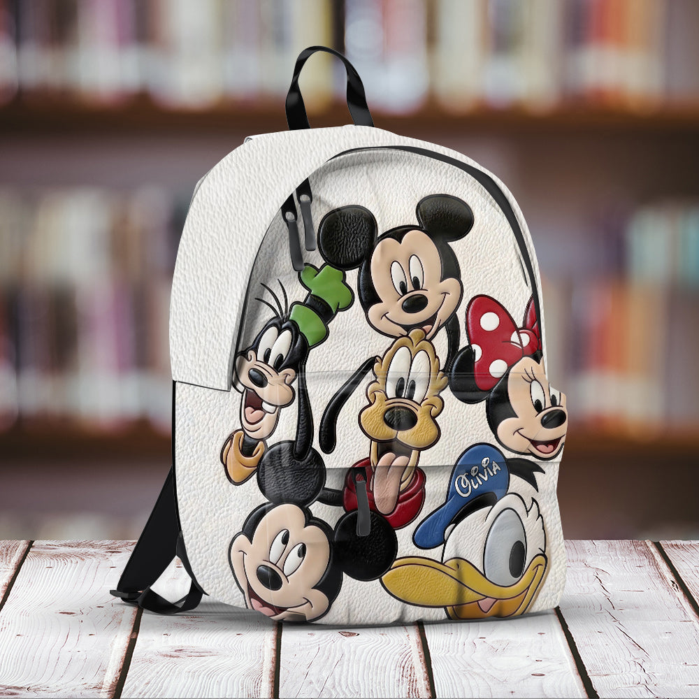 Personalized 3D Disney Mouse Backpack Custom Name Gift for Kids Backpack GradoCreations
