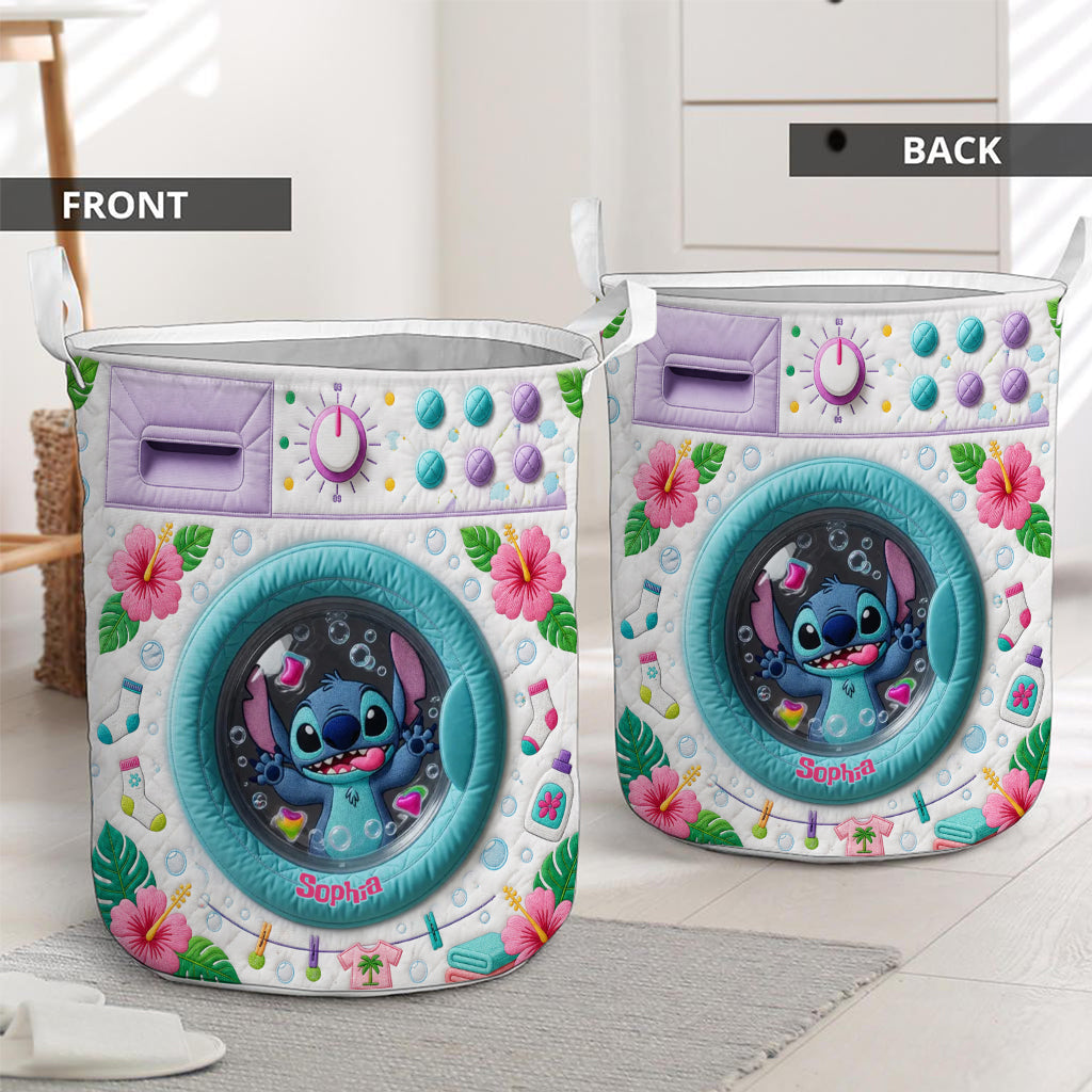 Personalized Funny Blue Monster Laundry Basket for Kids Laundry Basket GradoCreations