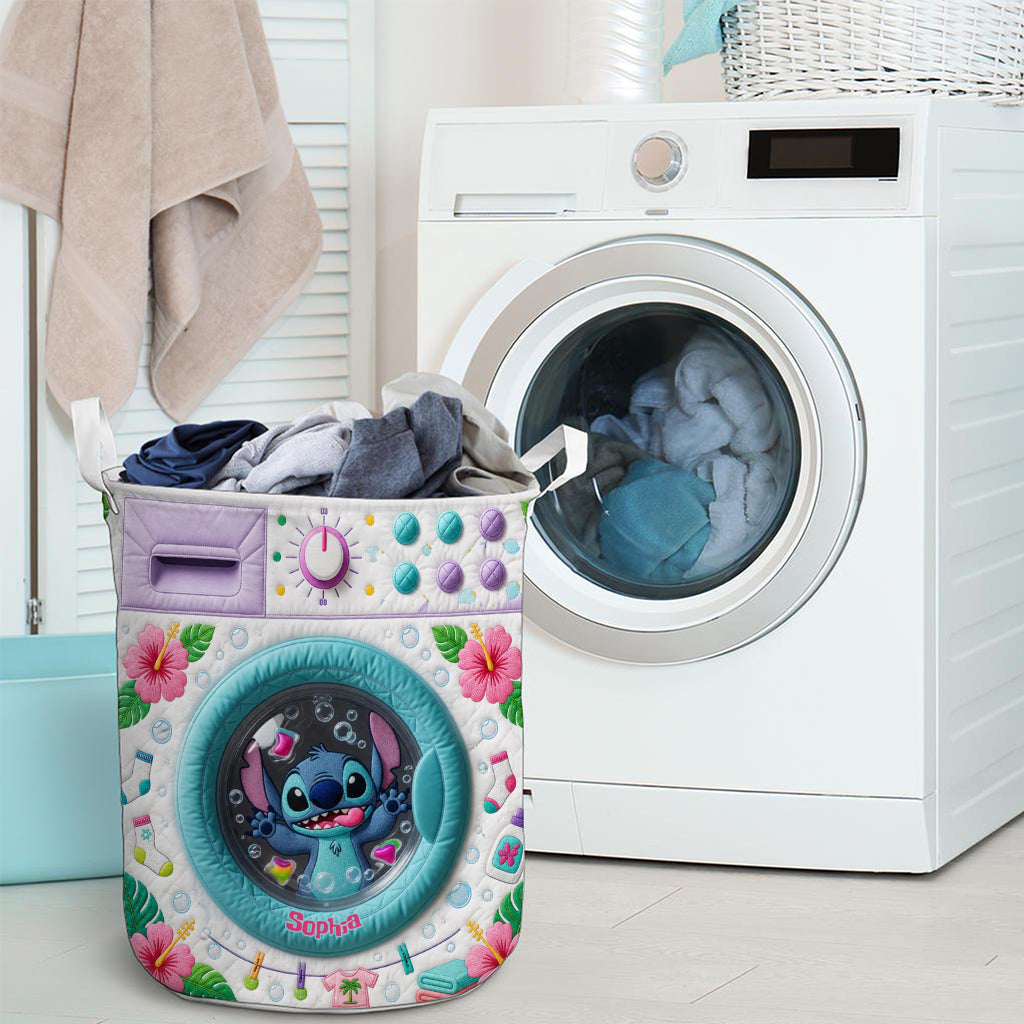 Personalized Funny Blue Monster Laundry Basket for Kids Laundry Basket GradoCreations