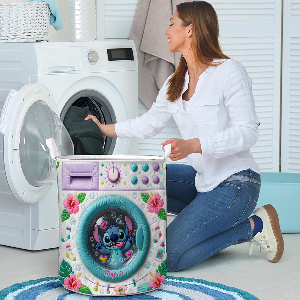 Personalized Funny Blue Monster Laundry Basket for Kids Laundry Basket GradoCreations