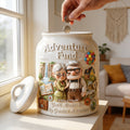 Personalized Adventure Fund Cookie Jar Custom Name Gift for Couples Cookie Jar GradoCreations