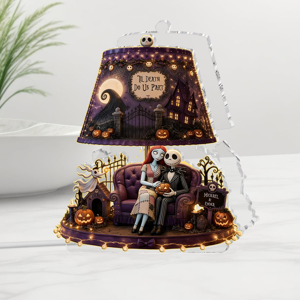 Personalized Spooky Acrylic Light Box Gift for Couples