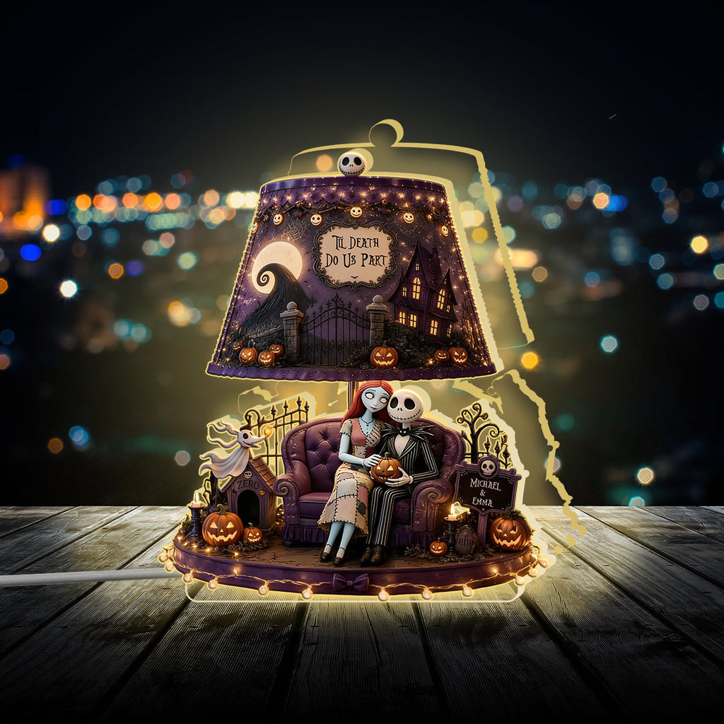 Personalized Spooky Acrylic Light Box Gift for Couples