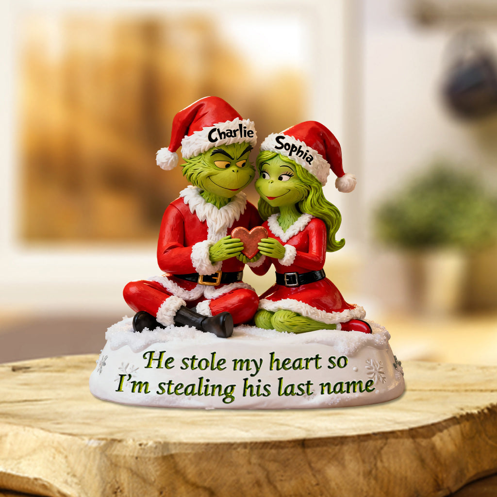 Personalized Grinch-Themed Acrylic Plaque Custom Name Holiday Gift Custom Shaped Acrylic Plaque GradoCreations