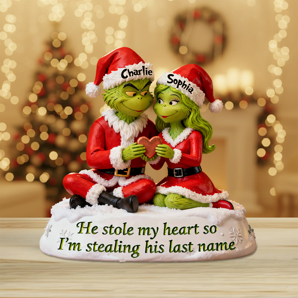 Personalized Grinch-Themed Acrylic Plaque Custom Name Holiday Gift Custom Shaped Acrylic Plaque GradoCreations