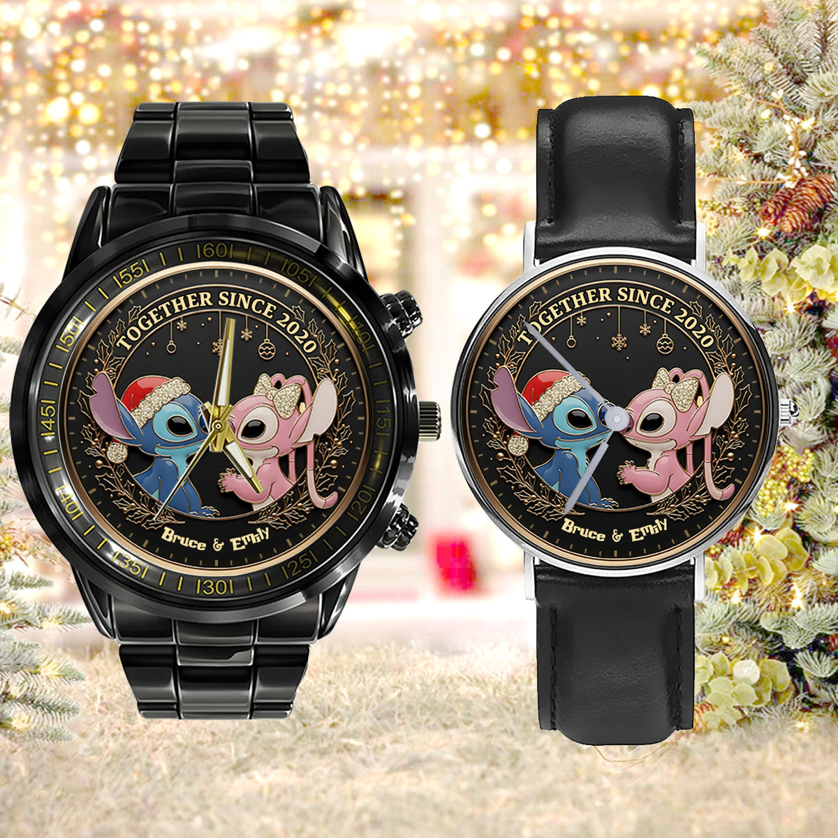 Personalized Ohana Hand Watch Custom Name Gift for Couples Hand Watch GradoCreations