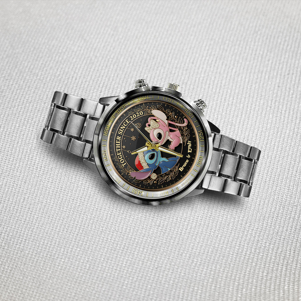 Personalized Ohana Hand Watch Custom Name Gift for Couples Hand Watch GradoCreations