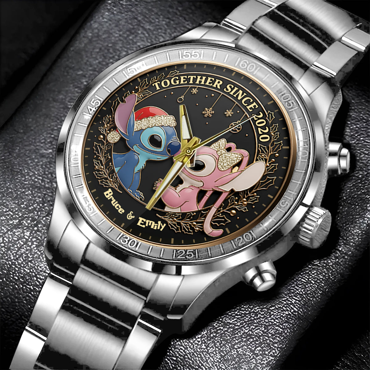Personalized Ohana Hand Watch Custom Name Gift for Couples Hand Watch GradoCreations