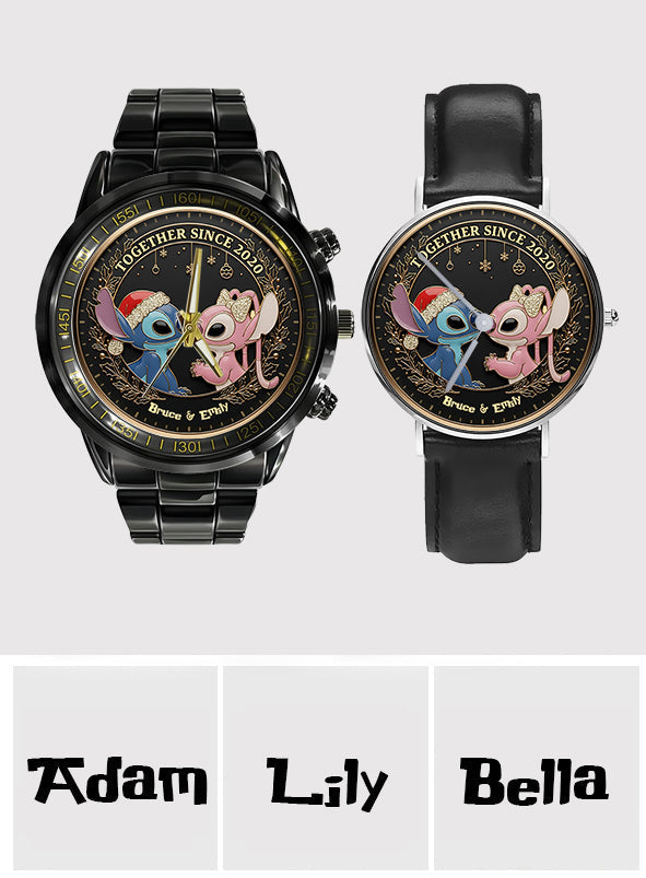 Personalized Ohana Hand Watch Custom Name Gift for Couples Hand Watch GradoCreations