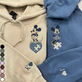 Personalized Mouse Ears Matching Hoodies for Couples - Custom Design All Over Shirt GradoCreations