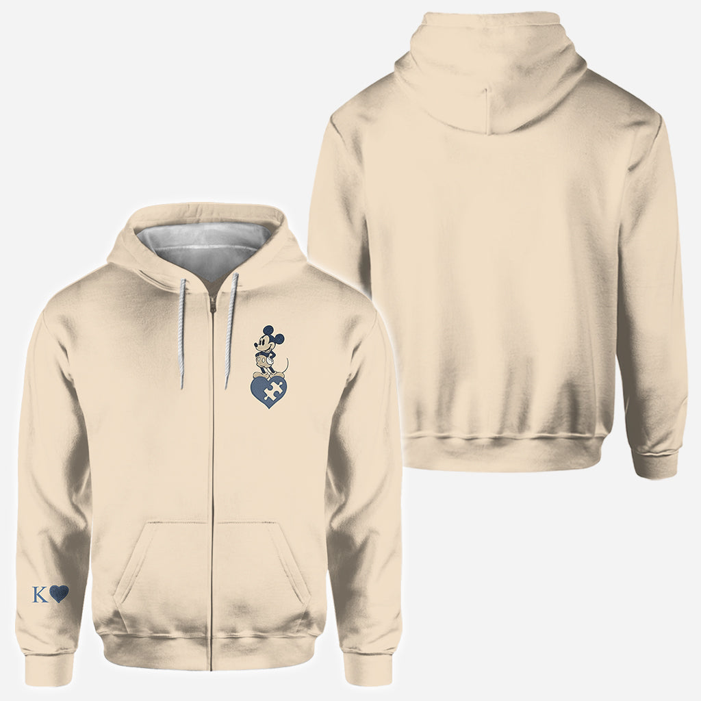 Personalized Mouse Ears Matching Hoodies for Couples - Custom Design All Over Shirt GradoCreations