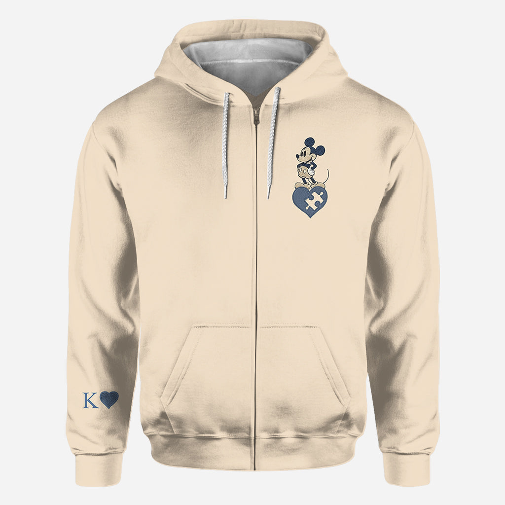 Personalized Mouse Ears Matching Hoodies for Couples - Custom Design All Over Shirt GradoCreations