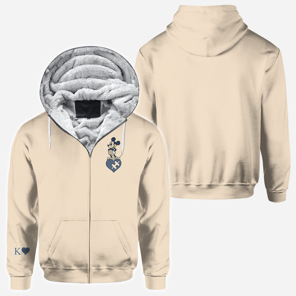 Personalized Mouse Ears Matching Hoodies for Couples - Custom Design All Over Shirt GradoCreations