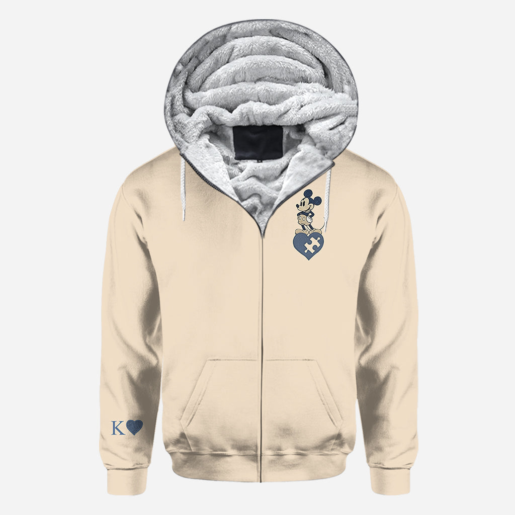 Personalized Mouse Ears Matching Hoodies for Couples - Custom Design All Over Shirt GradoCreations