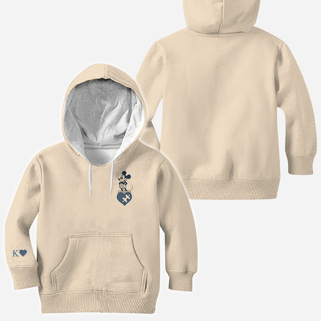 Personalized Mouse Ears Matching Hoodies for Couples - Custom Design All Over Shirt GradoCreations
